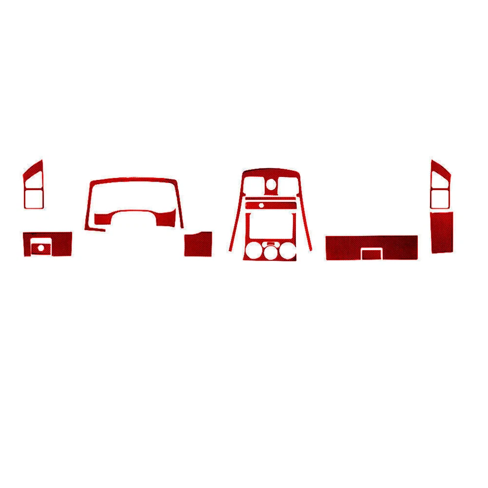 Cubierta de tablero delantero (TCS) de fibra de carbono roja para Colorado 04-12/Canyon 05-12 15* Foto 3 de 4