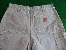 VTG Carhartt B25 DES Desert Tan Carpenter Canvas Shorts Men's SZ 32X8 MINT COND.