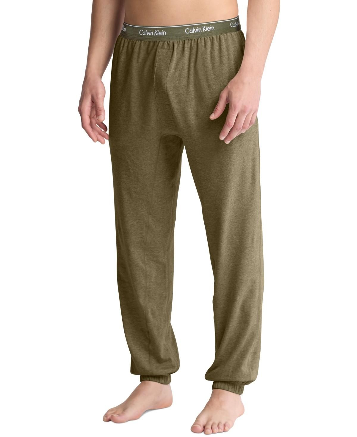 Calvin Klein Mens Modern Cotton Logo Pajama Pants Grey Olive-Medium 4390₽