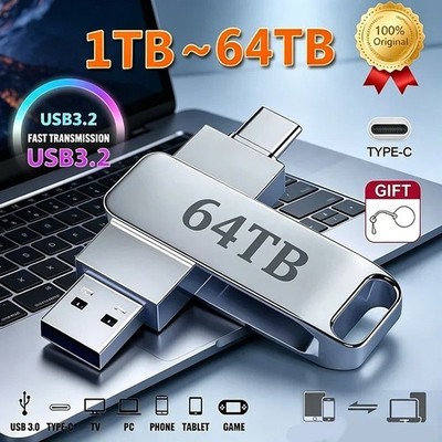 USB 3.2 Flash Drive Type-C Metal USB Memory Stick for PC Phone Car