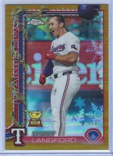 2025 Topps Chrome Holiday Wyatt Langford Gold foil /50  Rookie cup #HC87