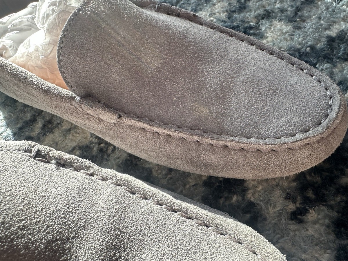 M Gemi The Felize Suede Moccasins Flat Loafers In Gray  display picture 1