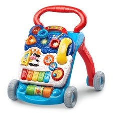 VTech Sit-to-Stand Learning Walker Frustration Free Packaging , Blue