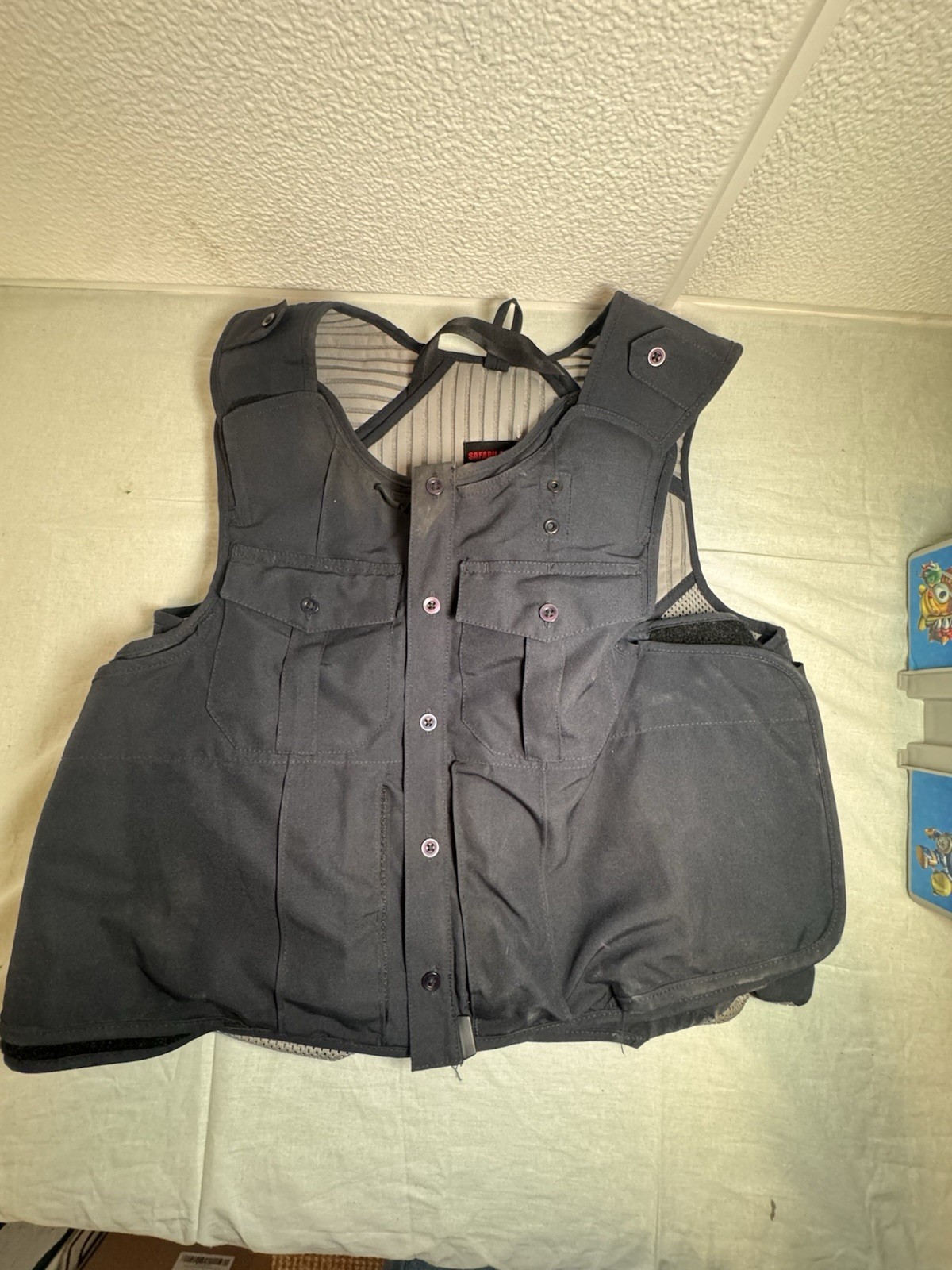 SAFARILAND U1 Tactical Uniform Shirt Vest Carrier FO 2 Pocket OD Navy No Armor