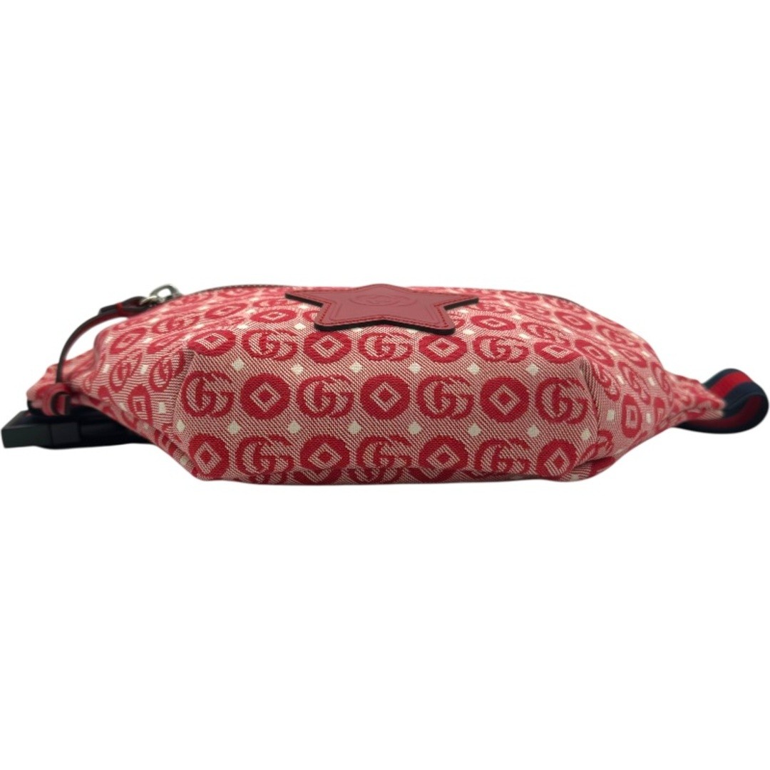 GUCCI Children Star Logo Canvas Waist Pouch Red Used Women's Bag thumbnail 5