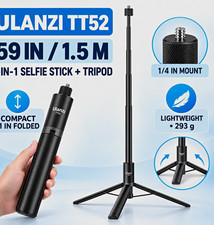 Ulanzi TT52 2-in-1 Selfie Stick Tripod 59.8in Aluminum 1/4in Mount