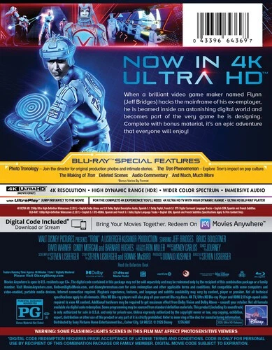 Tron (Steelbook) [New 4K UHD Blu-ray] Ltd Ed, With Blu-Ray, Steelbook, 4K Mast - Image 3 of 3