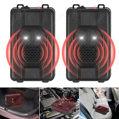 2x Marderschreck Marderschutz Auto Marderabwehr mit Ultraschall Batterie Schwarz