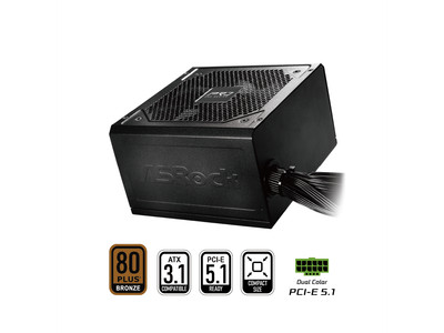 ASRock PRO Series PRO-850B 850 W ATX 3.1 Compatible 80 PLUS BRONZE Certified