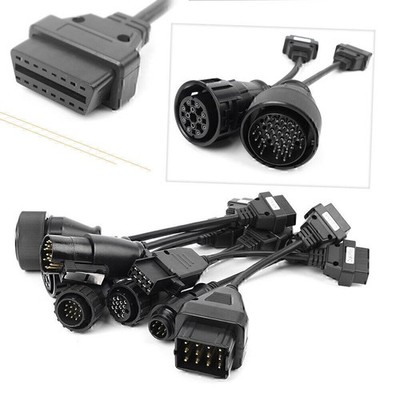 8pcs Car Cable Connecter Full Set OBD2 OBDII Adapter for Car Diagnostic Tool