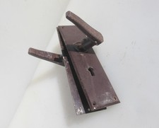 Vintage Bakelite Lever Door Handles Art Deco Plates Antique Old 1930s