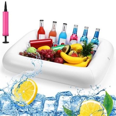 FillTouch Rectangular Inflatable Serving Bar Floating Rectangular, White