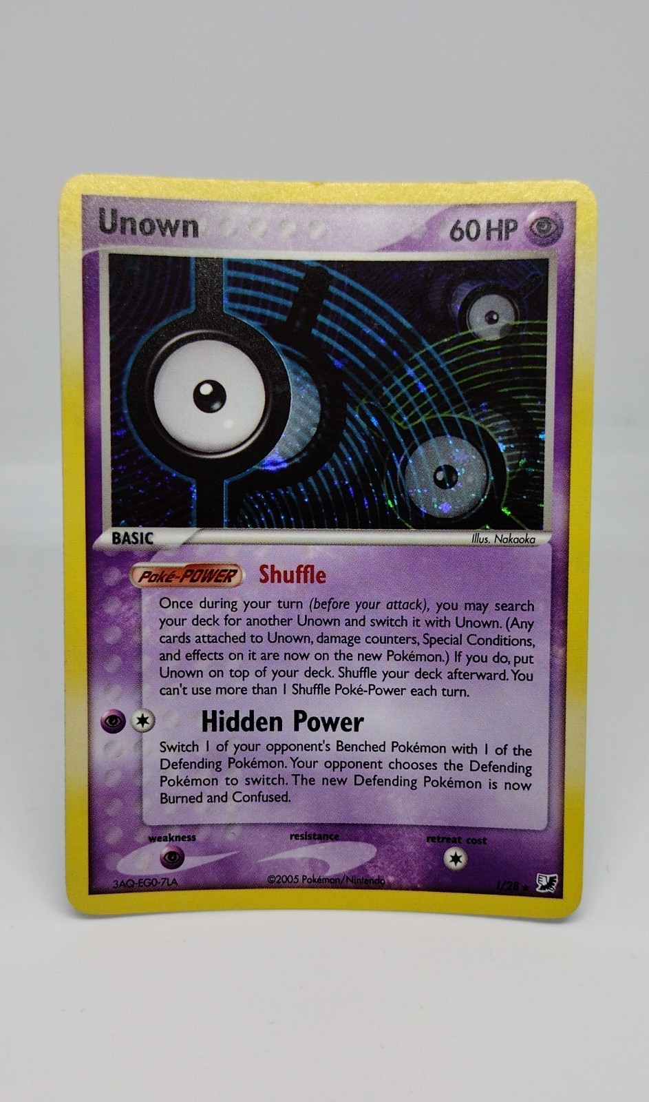 Unown (I) I/28 Unseen Forces Holo Near Mint