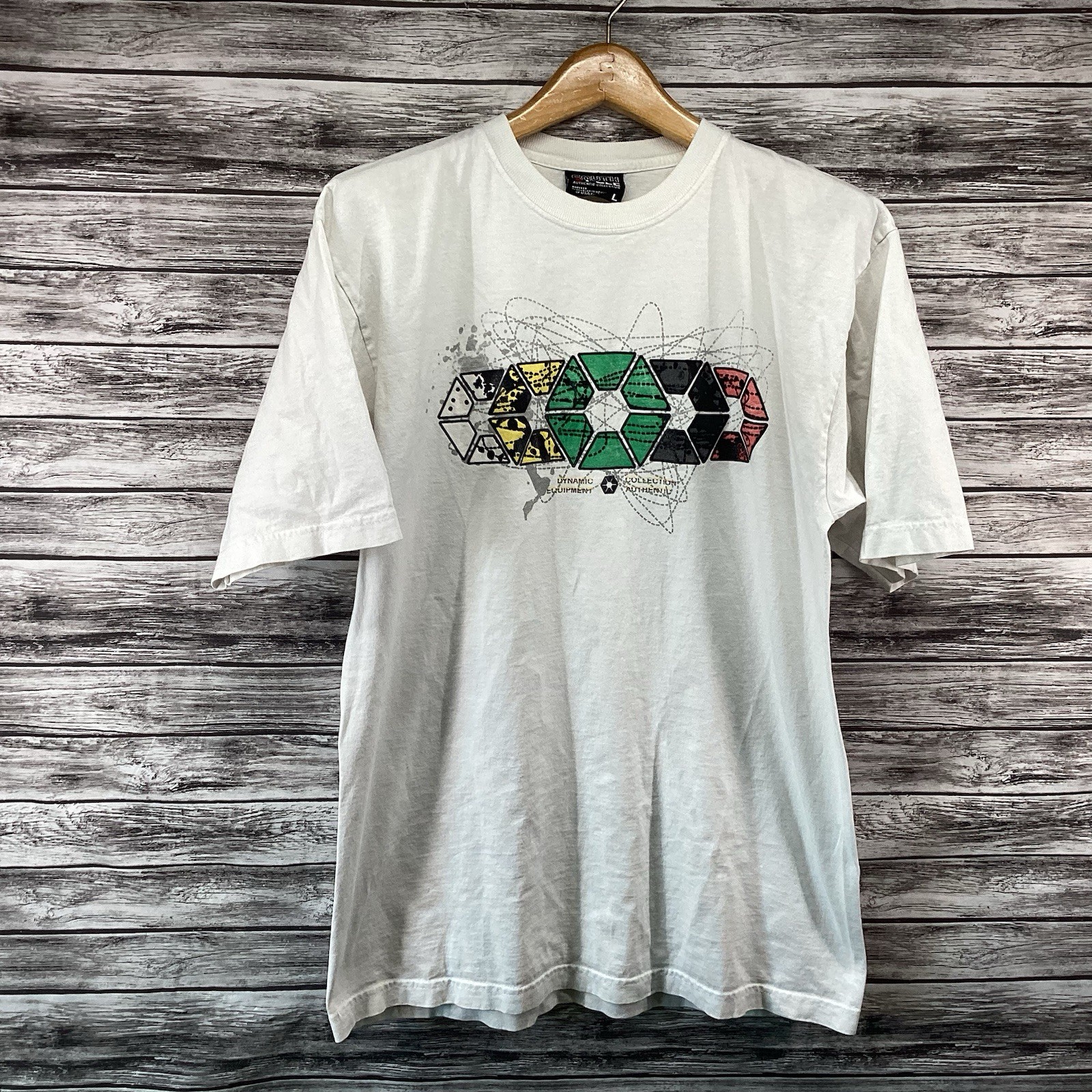 Vintage SouthPole Shirt Men Large White Graphic Tee Puff Print Skateboarding Y2K