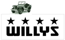 Aftermarket Jeep - Willys Name With Stars Logo Decal