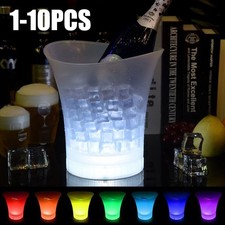 1/5/10PCS 5L LED Ice Bucket Wine Drinks Champagne Bar Party 7 Color Changing