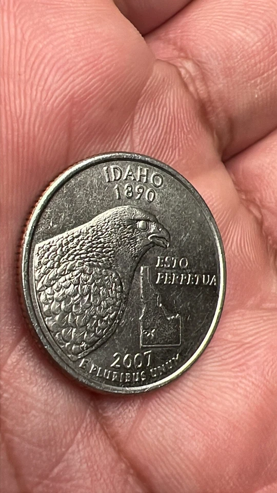 2007 D Idaho State Quarter Cent Coin From Us Mint 25 Cents Esto Perpetua 1890 - Image 4 of 4