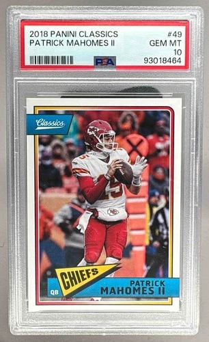 93018464 Patrick Mahomes II 2018 Panini Classics #49 PSA 10
