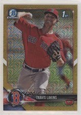 2018 Bowman Mega Box Gold Mojo Refractor 41/50 Travis Lakins #BCP139 db5