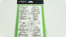 2019 Poppystamps Clear Rubber Stamps Blooming Greetings CL482