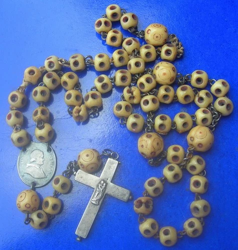 XIXth Rosary Pope Pius IX 1854 IMMACULATE DOGMA DESIGN reliquary cross