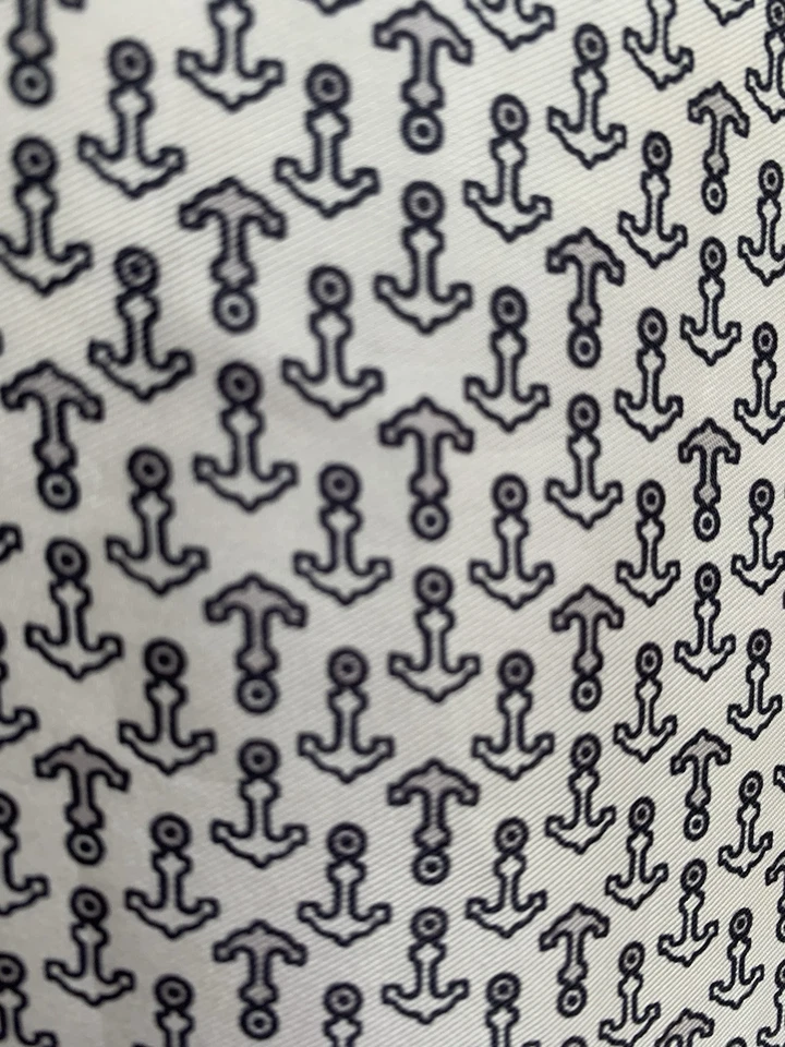 Роскошный 100% шелковый шарф 54 «x 5» монограмма печати сделано в Италии #A25 - Изображение 3 из 4