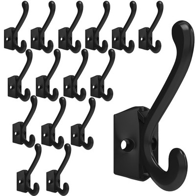 16 Pack Heavy Duty Metal Wall Hooks for Hanging, Wall Mounted Coat Hooks for ...