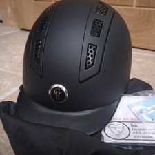 Gatehouse Chelsea Air Vent Pro Riding Hat - Black Matt 54cm New