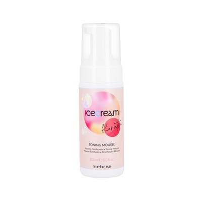 INEBRYA ICE CREAM KERATIN TONING Remineralisierendes Haarmousse 175ml