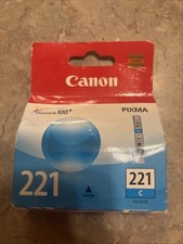 Canon Pixma CLI-221C Cyan Ink Cartridge New In Box Factory Sealed Expired