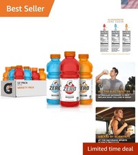 Gatorade G Zero Thirst Quencher: Sugar-Free 3 Flavor Variety Pack, 20oz Bottles