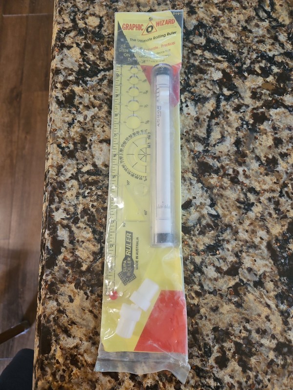 Vintage Graphic Wizard Supa Roller As Seen On TV Measuring Rolling Ruler Drawing