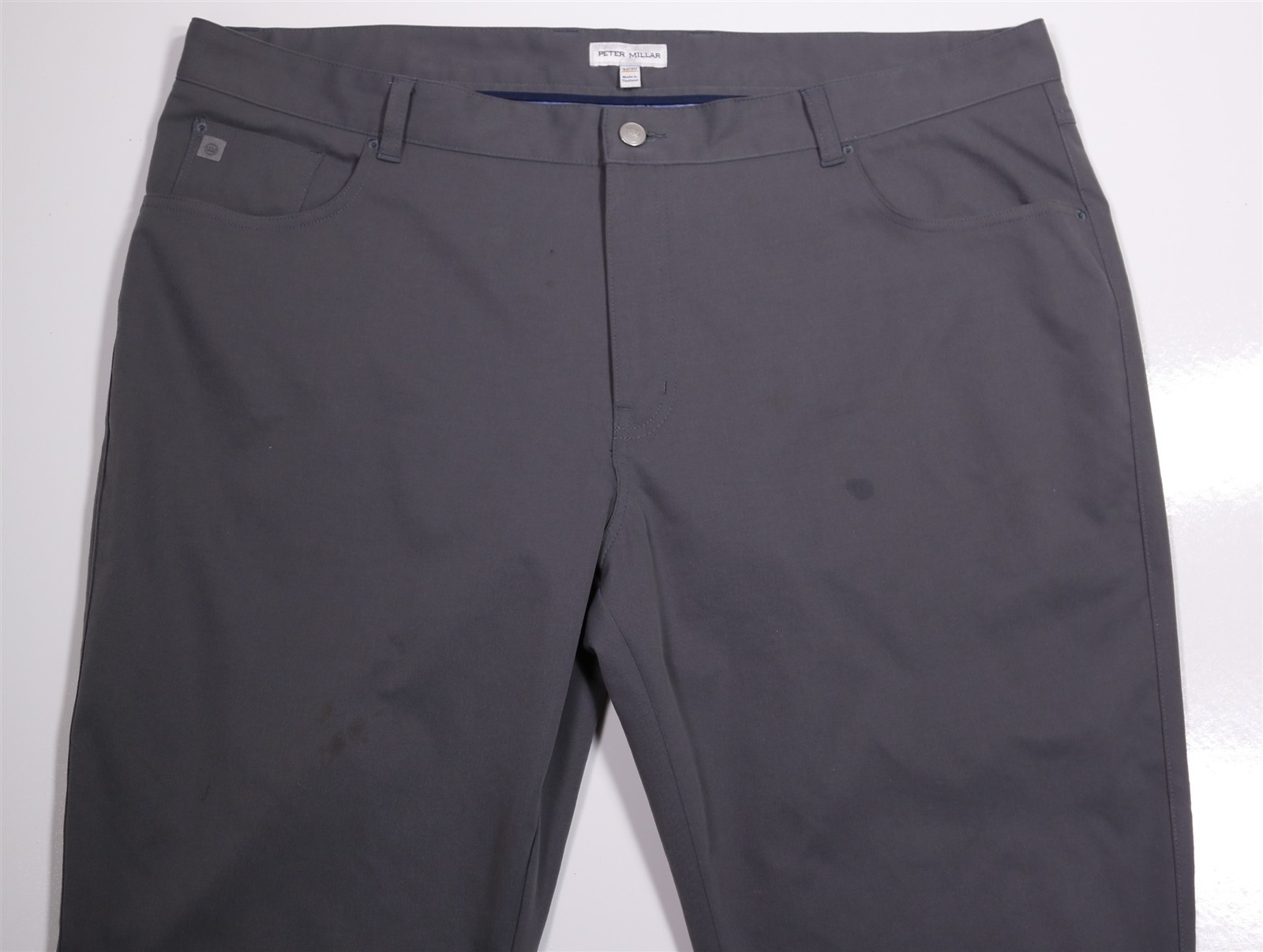 Peter Millar b66 Gray Performance Five-Pocket Pan… - image 1