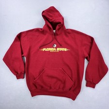 Florida State Seminoles Hoodie Mens Large Red NCAA Football Soffe Sweatshirt
