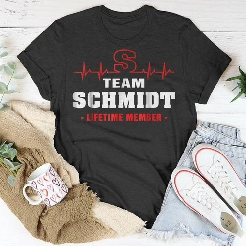 NWT Team Schmidt Lifetime Member Surname Last Name Unisex TShirt image 5