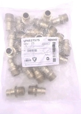 25 Uponor LF4527575 ProPex LF Brass Male Threaded Adapters 3/4'' Pex x 3/4'' NPT