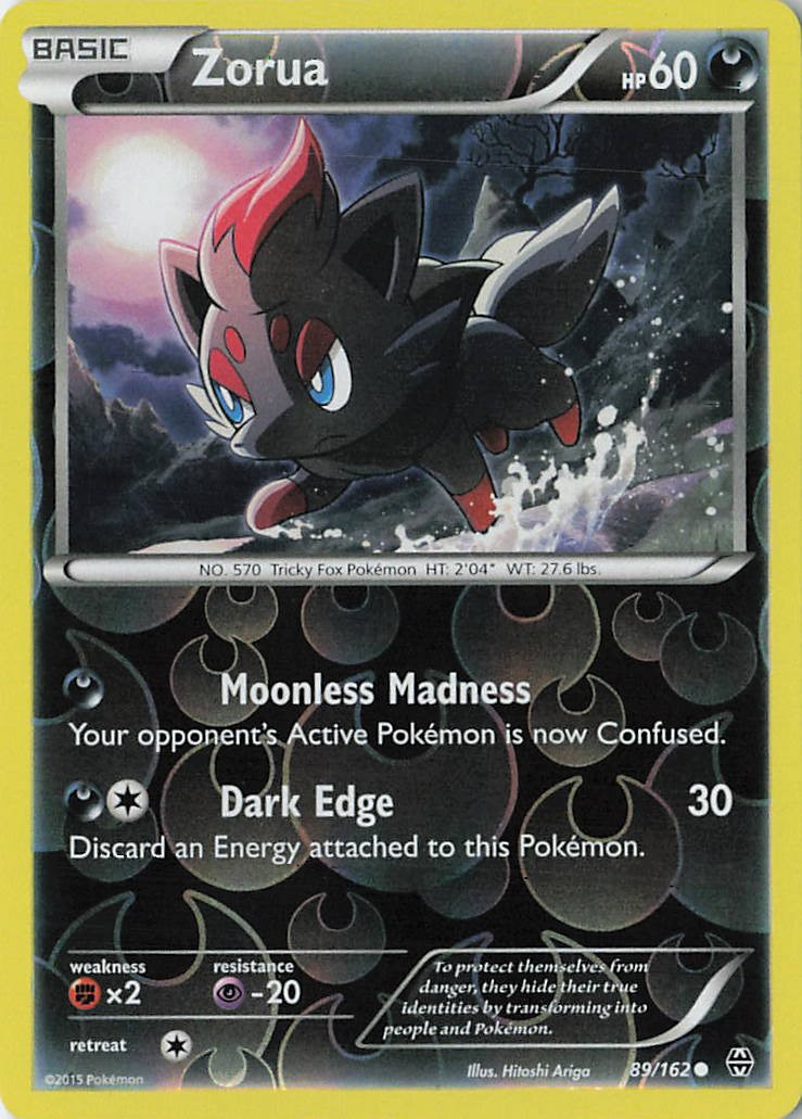 Zorua (89) Common XY - BREAKthrough 89/162 MP Reverse Holo LP-MP