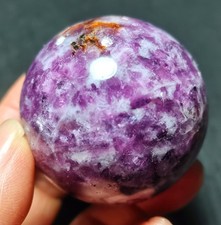 TOP 191.5G  Natural purple tourmaline gemstone mica symbiotic  ball  W03