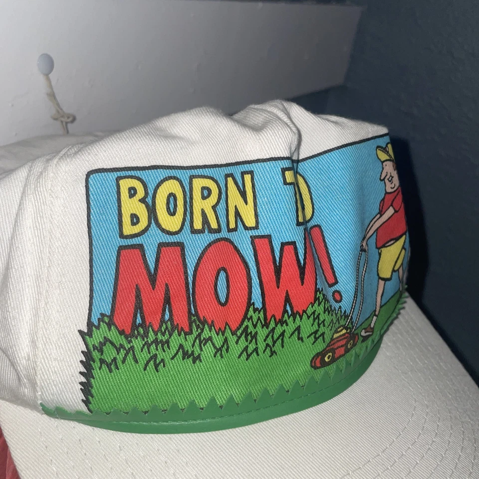 ¡Sombrero Born To Mow! Gorra de papá divertida para cortacésped Foto 2 de 4
