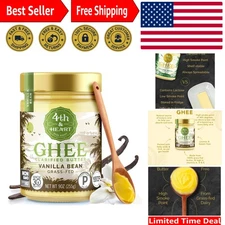 Pure Madagascar Vanilla Bean Ghee 9oz – Clarified Butter for Healthy Cooking