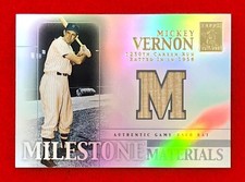 Mickey Vernon 2002 Topps Tribute Milestone Materials Game Used Bat Relic