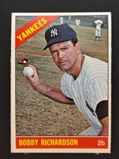 Bobby Richardson 1966 Topps  #490 New York Yankees EX+ *Clean* *No creases*