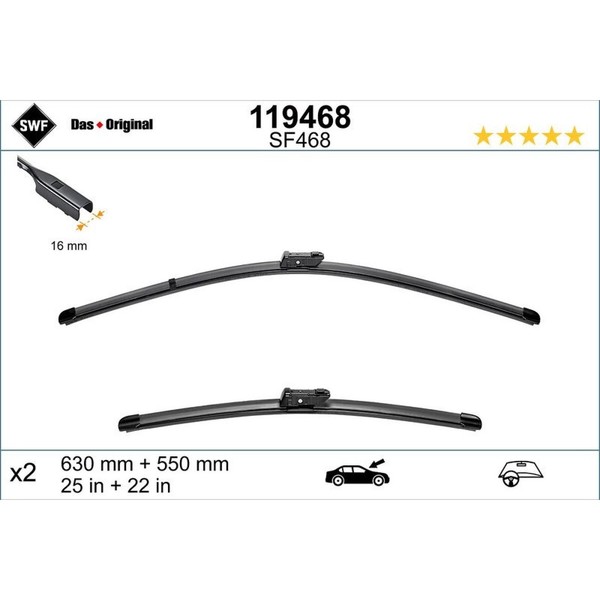 SWF 119468 Scheibenwischer FüR VW Seat Tiguan Allspace Tarraco AD1 AX1 BW2 BJ2-image