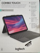 Logitech Combo Touch iPad 10th Gen Keyboard Case w/ Trackpad Gray Open Box