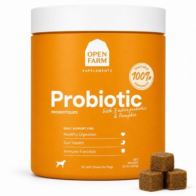 Probiotic Soft Chews for Dogs 90 Count Gut Health Digestion Support
