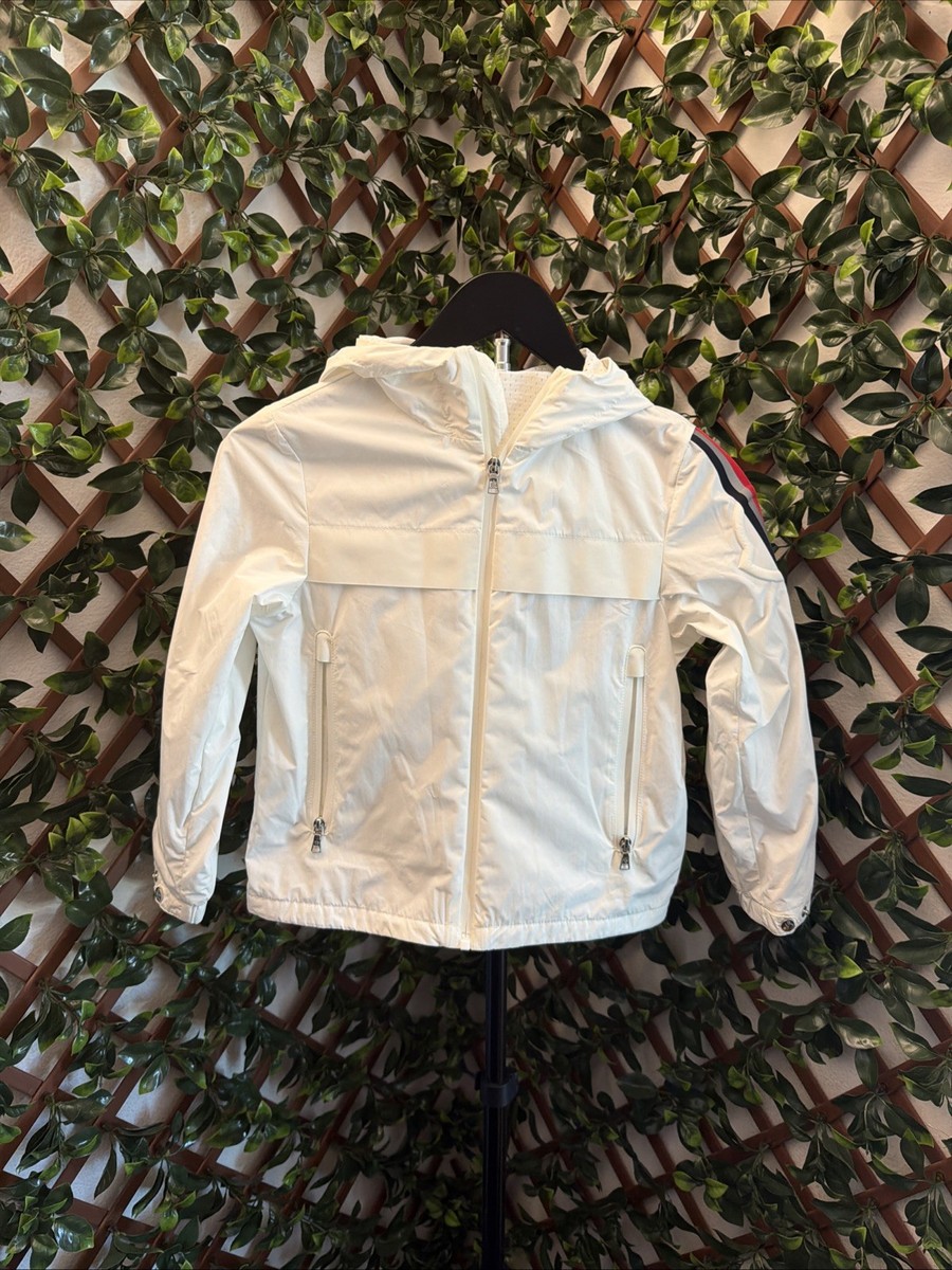 Moncler Kids Jacket Size 8 White Nylon Full Zipper Long Sleeve | eBay