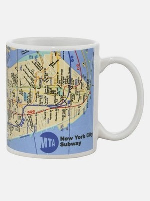 Manhattan Central Park Vintage Kaffeebecher 24 Unzen New York City U-Bahn MTA Karte
