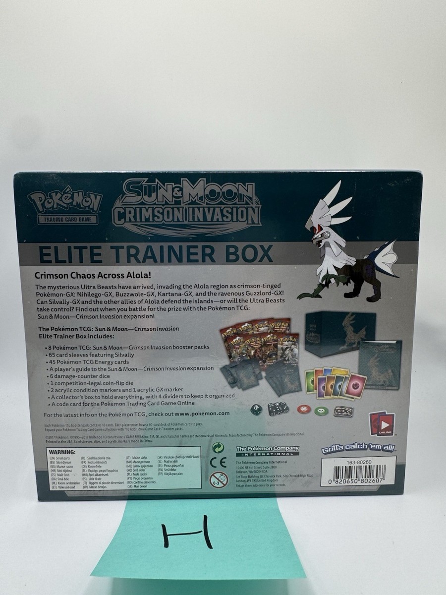 Pokemon Sun & Moon Crimson Invasion Elite Trainer Box ETB - Tiny
