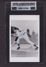 Dick Stigman Vintage Autograph Indians Team Issue Photo Postcard CAS Authentic