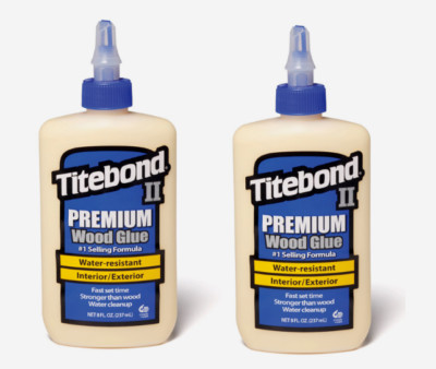 2~ Titebond II PREMIUM WOOD GLUE 8 oz. Cream Water-Resist Interior/Exterior 5003